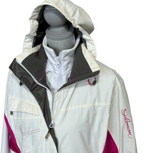 2-Piece Salomon Clima-Pro Ski Jacket - Women's Size Large - Coat & Sweater